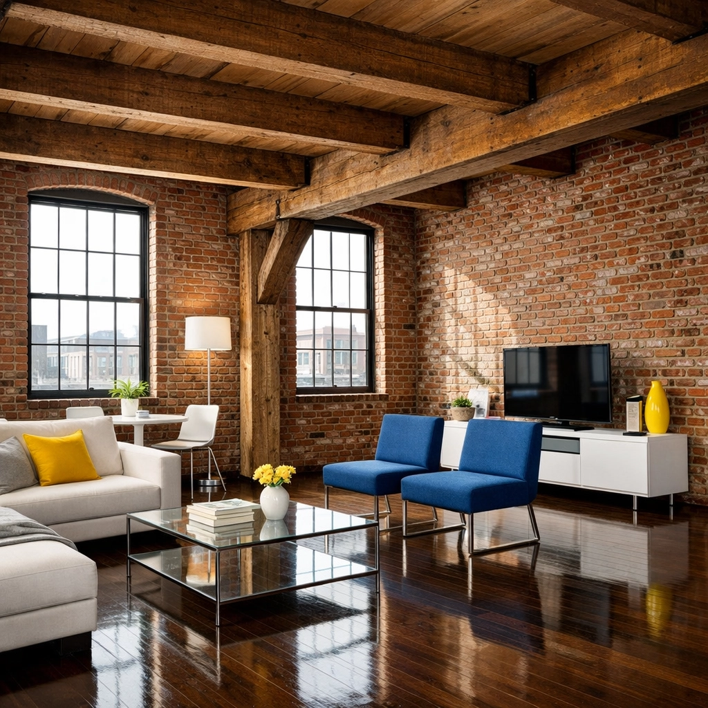 Professional deep cleaning Lowell services for historic mill lofts with exposed brick and hardwood floors.