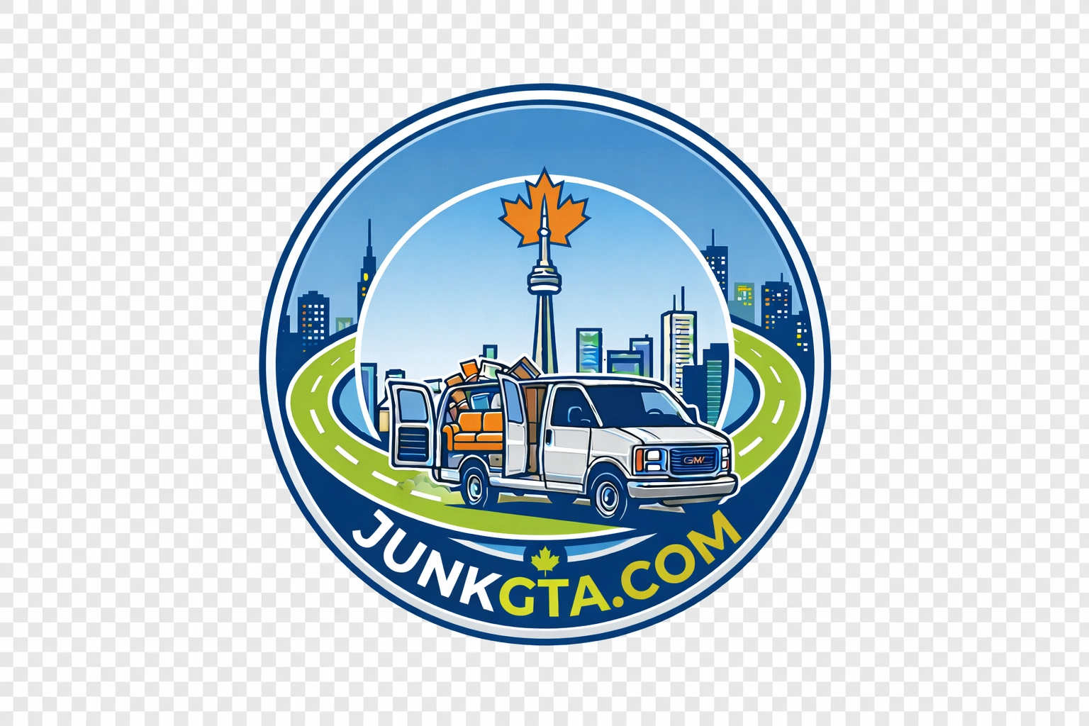 Furniture Pickup Aurora, Richmond Hill & East Gwillimbury: Sustainable Disposal Solutions A branded Junk GTA cargo van filled with junk items, representing professional services in the GTA.