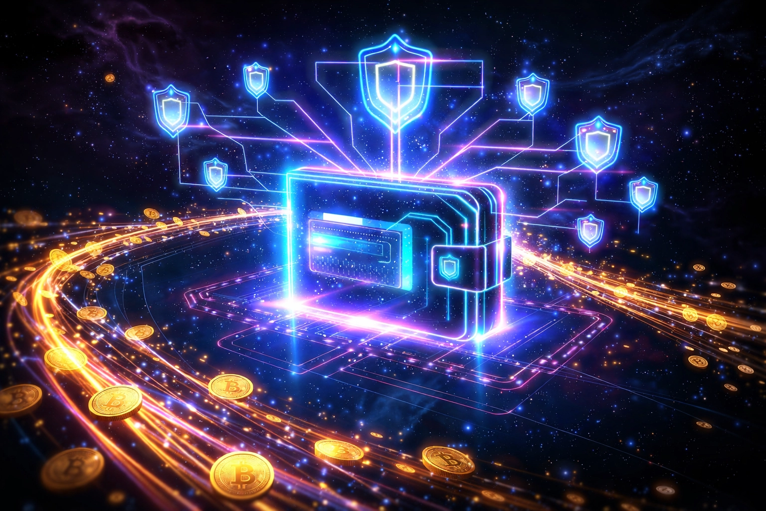 Self-custody crypto wallet showing master/sub-wallet architecture for secure merchant payments