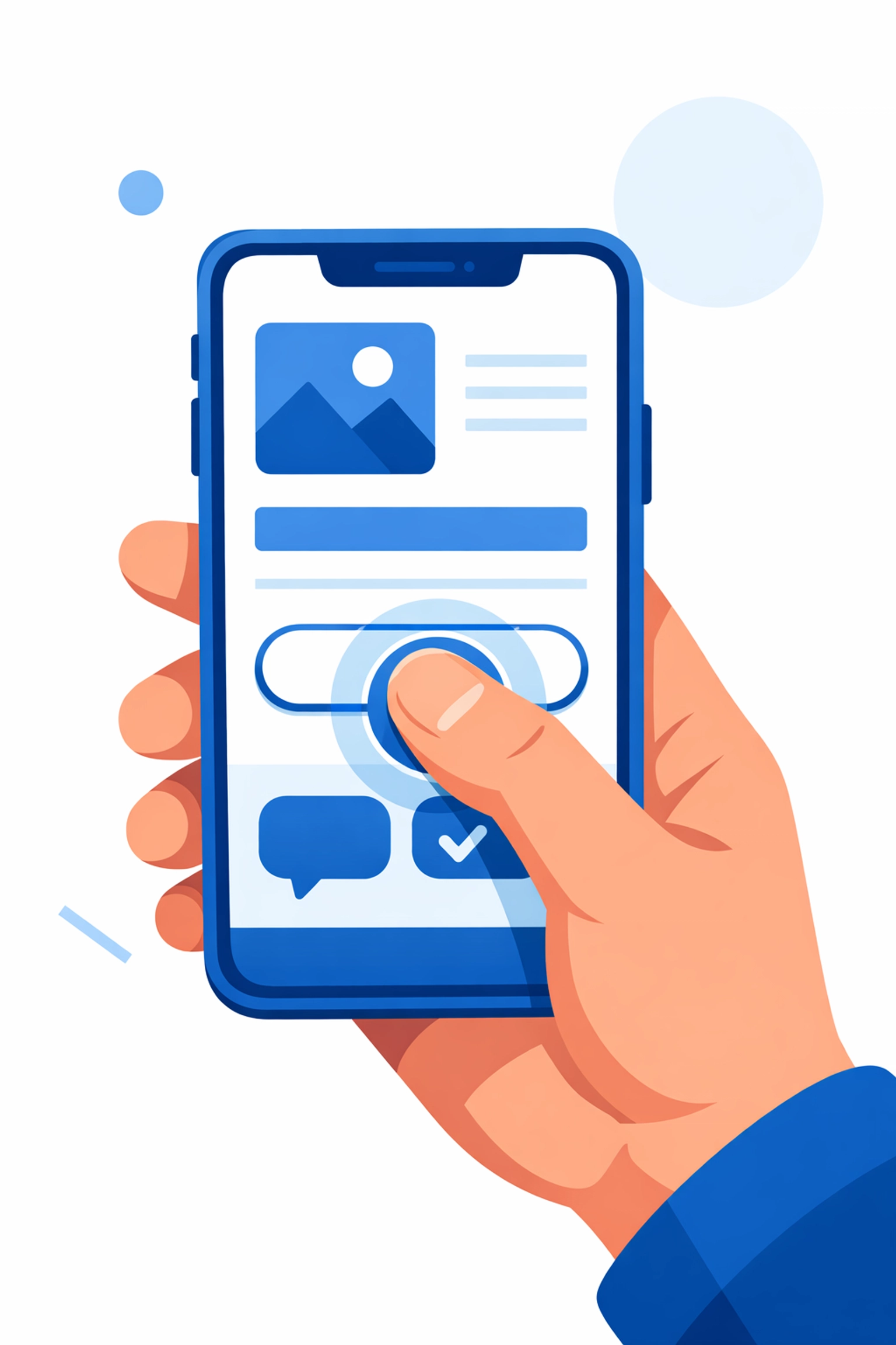 Mobile-friendly interface on a smartphone screen, illustrating the importance of user-centric mobile web design.