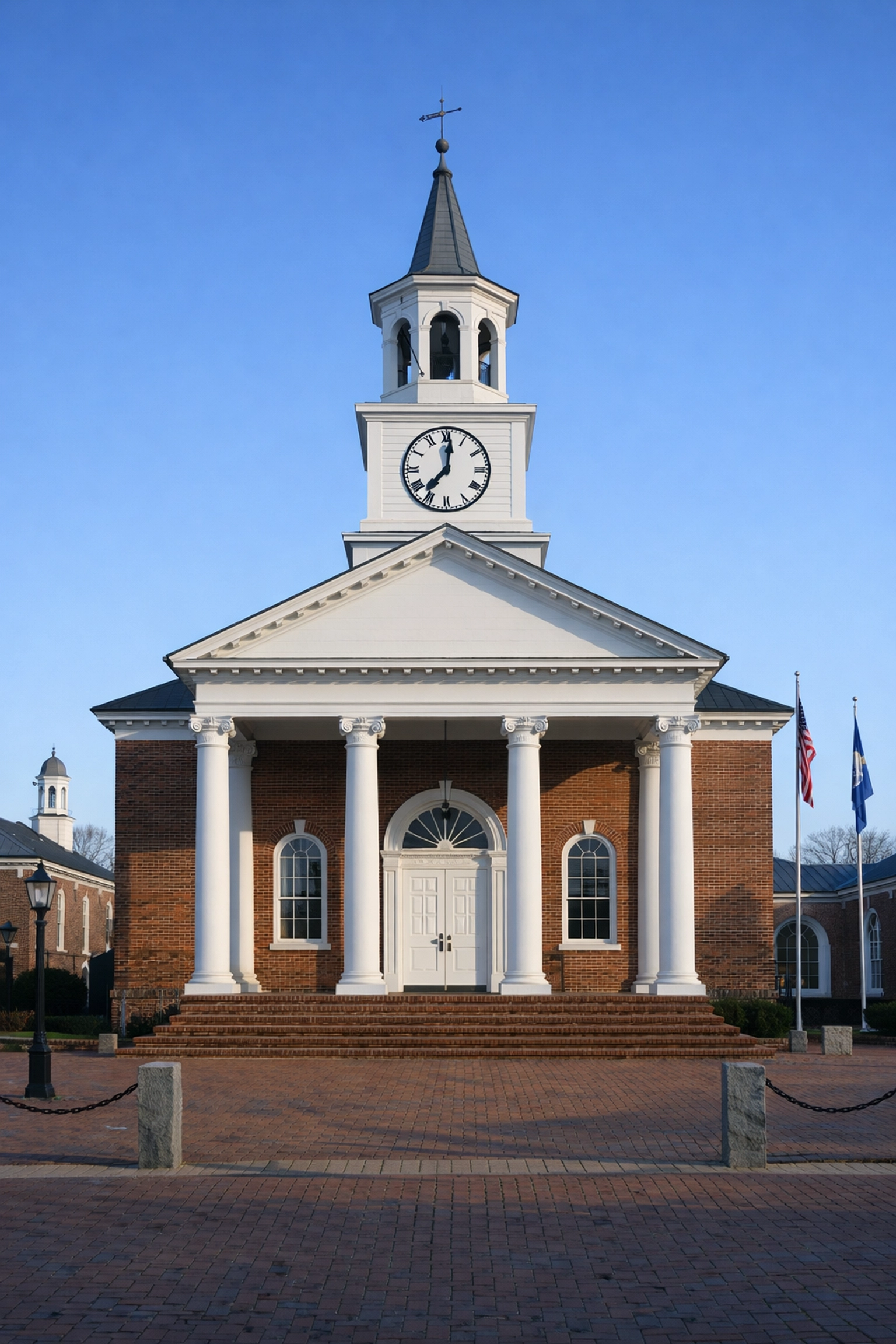 The historic Orange County VA courthouse where an orange county va child support lawyer represents parents.