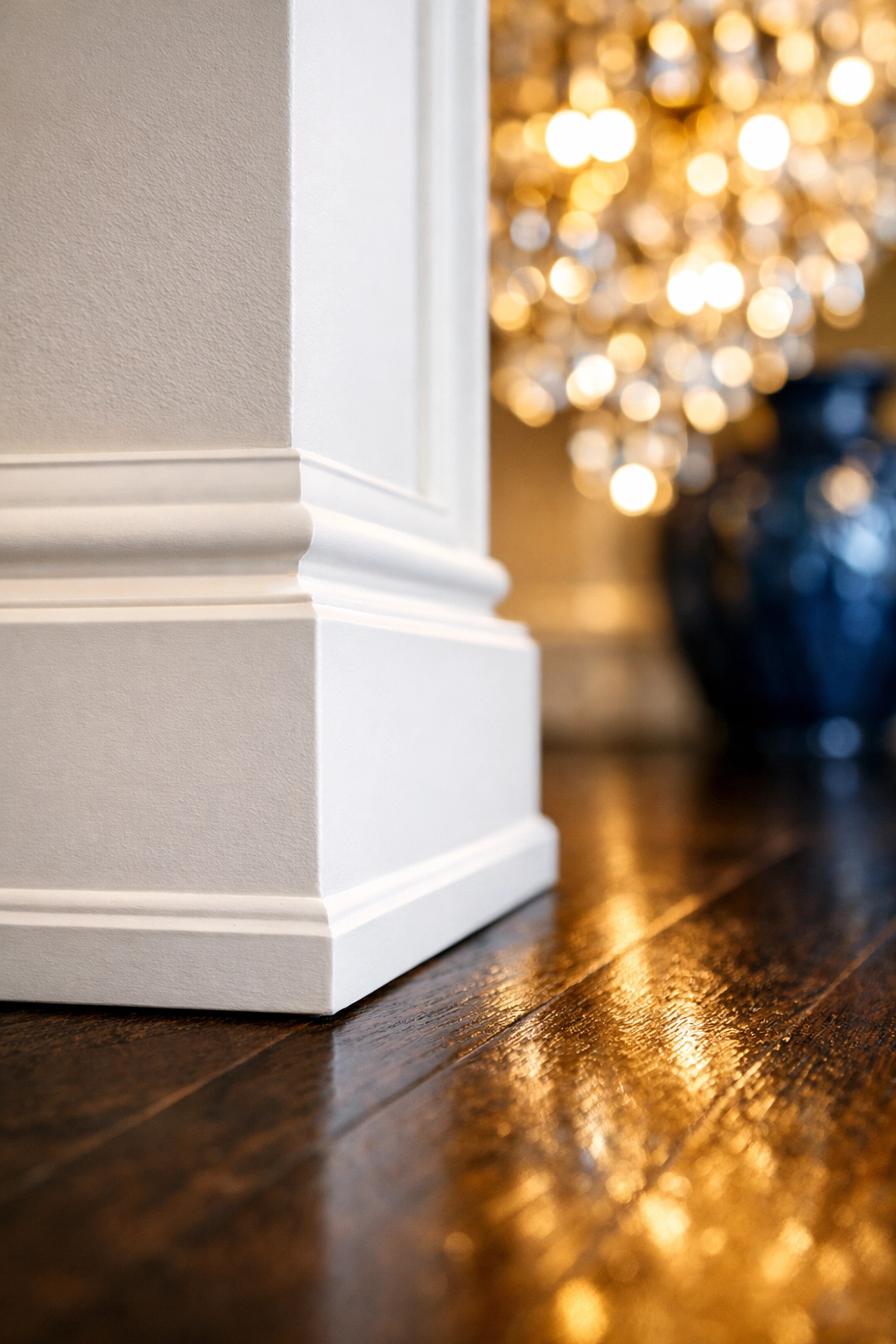 Detailed cleaning of white baseboards and wood floors, showcasing expert residential cleaning Massachusetts.