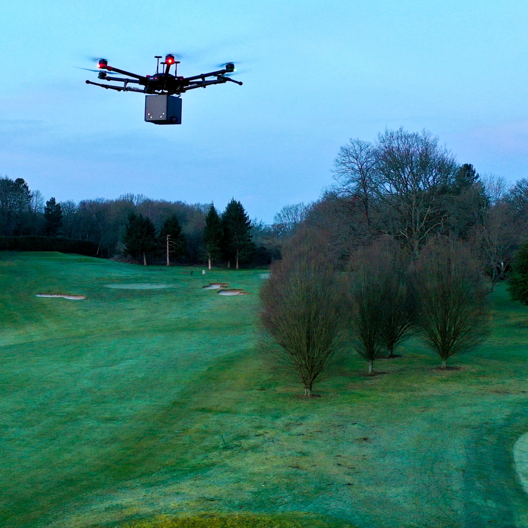 A professional drone equipped for ash scattering