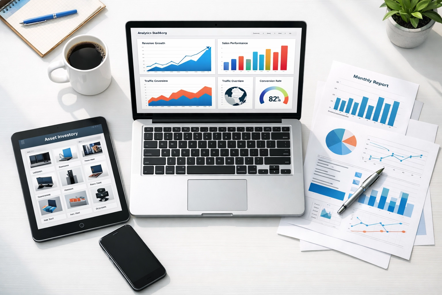 ServiceNow ITOM ROI analytics dashboard showing compliance reporting metrics