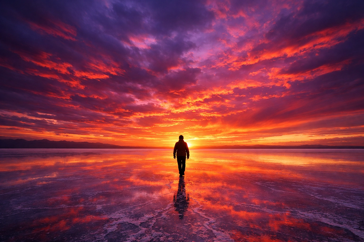 A person walking toward a sunset, representing freedom and time wealth achieved through lifestyle investing.