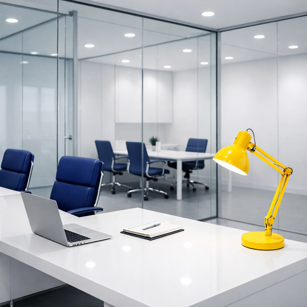 Modern minimalist office space illustrating high-standard commercial cleaning in Hudson.