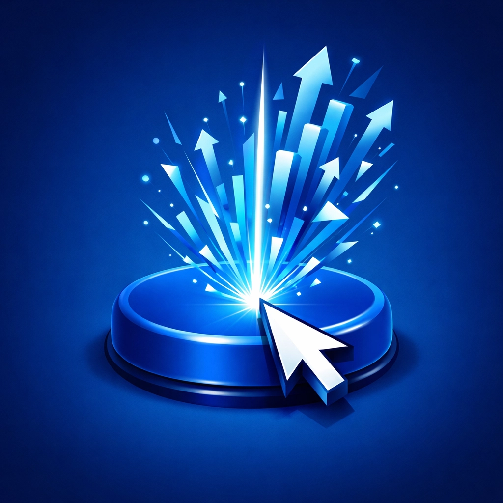 Professional call to action button being clicked to increase website conversion rates.