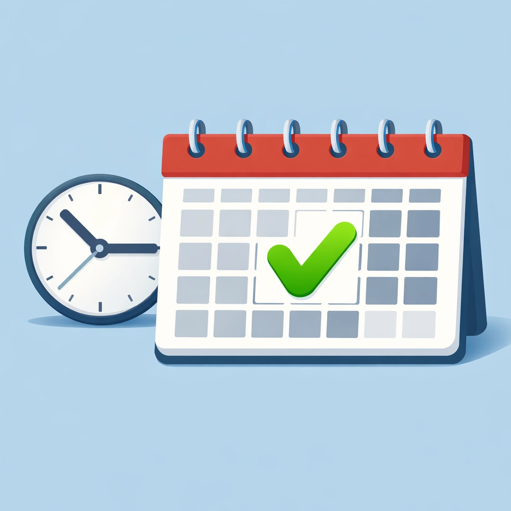 Calendario con marca de pago a tiempo para subir el puntaje de crédito rápidamente.