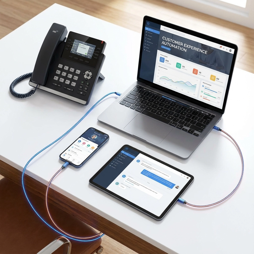 Business owner reviewing automation analytics