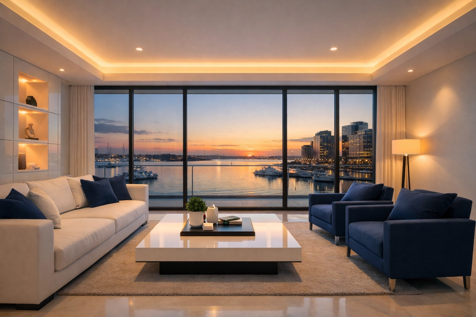 Flawlessly clean luxury Seaport condo demonstrating premium Apartment Cleaning Boston standards.