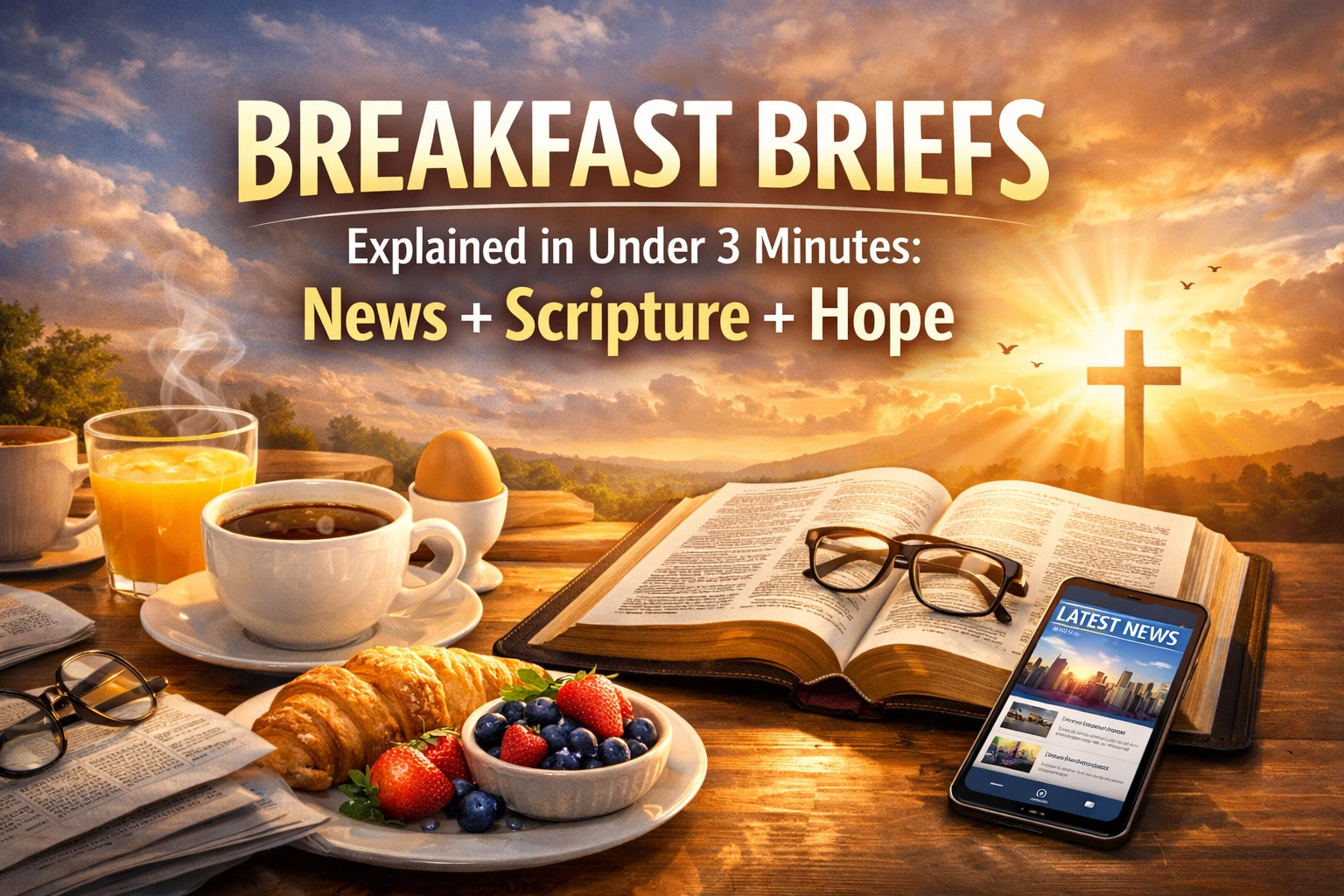 [HERO] Breakfast Briefs Explained in Under 3 Minutes: News + Scripture + Hope