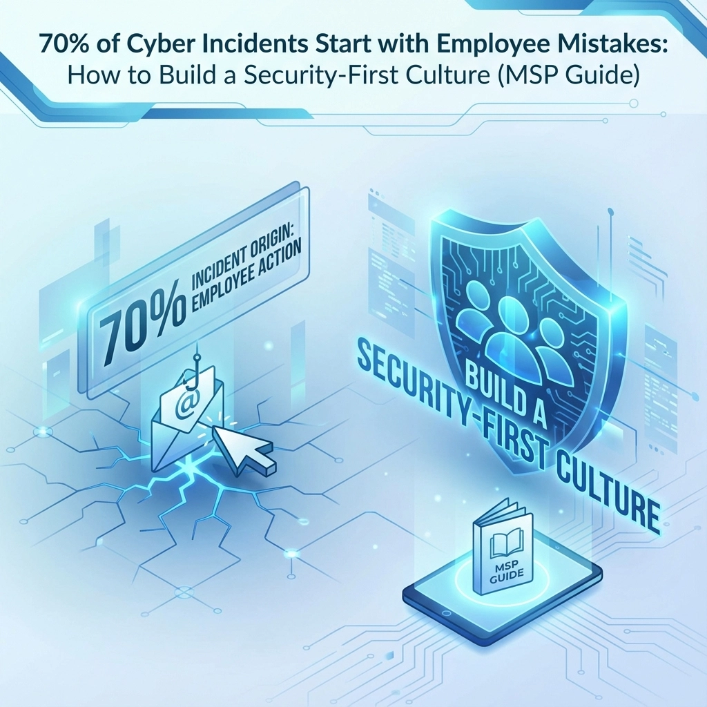70% of Cyber Incidents Start with Employee Mistakes: How to Build a Security-First Culture (MSP Guide)