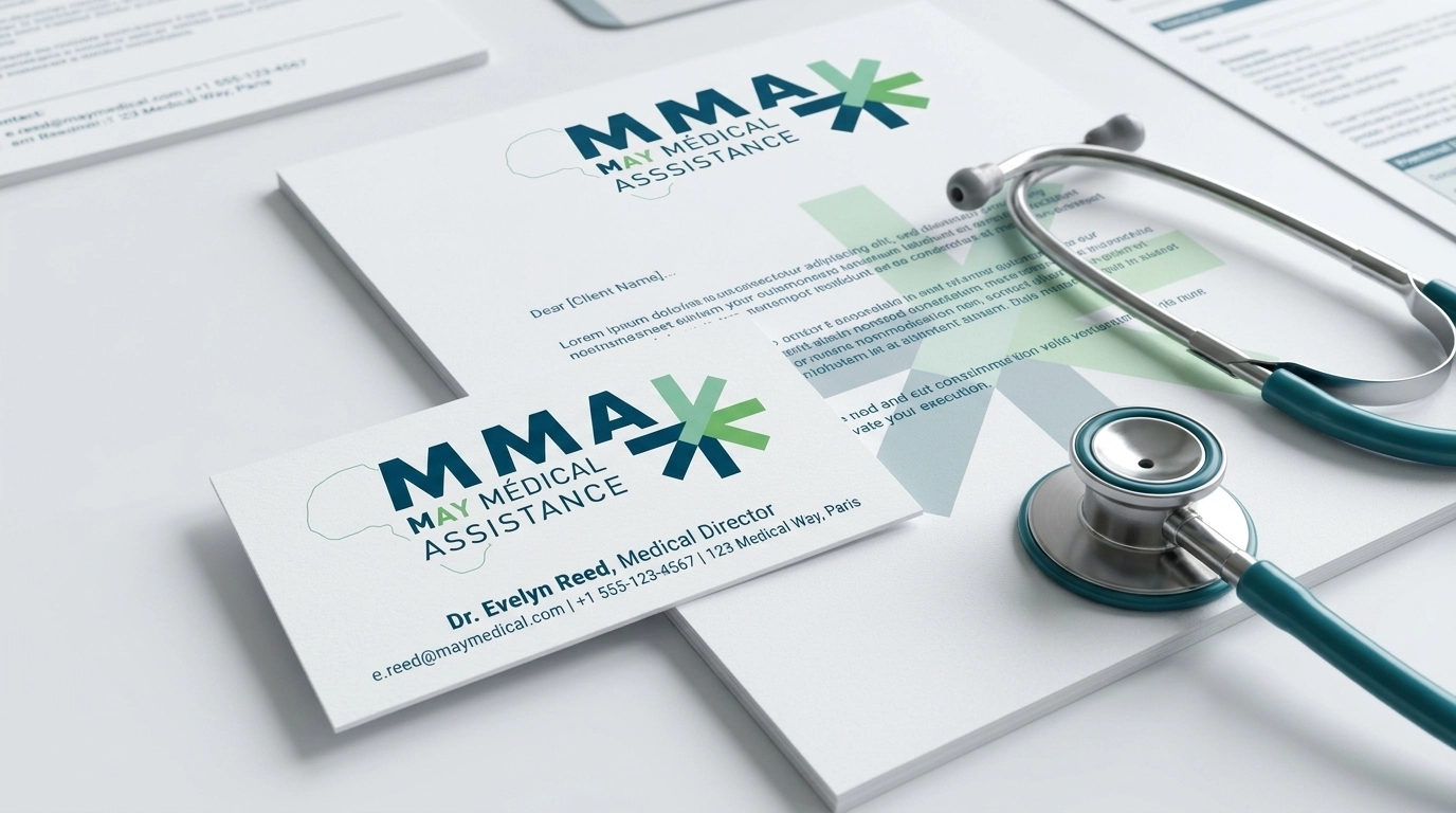 Présentation du branding MMA sur supports professionnels