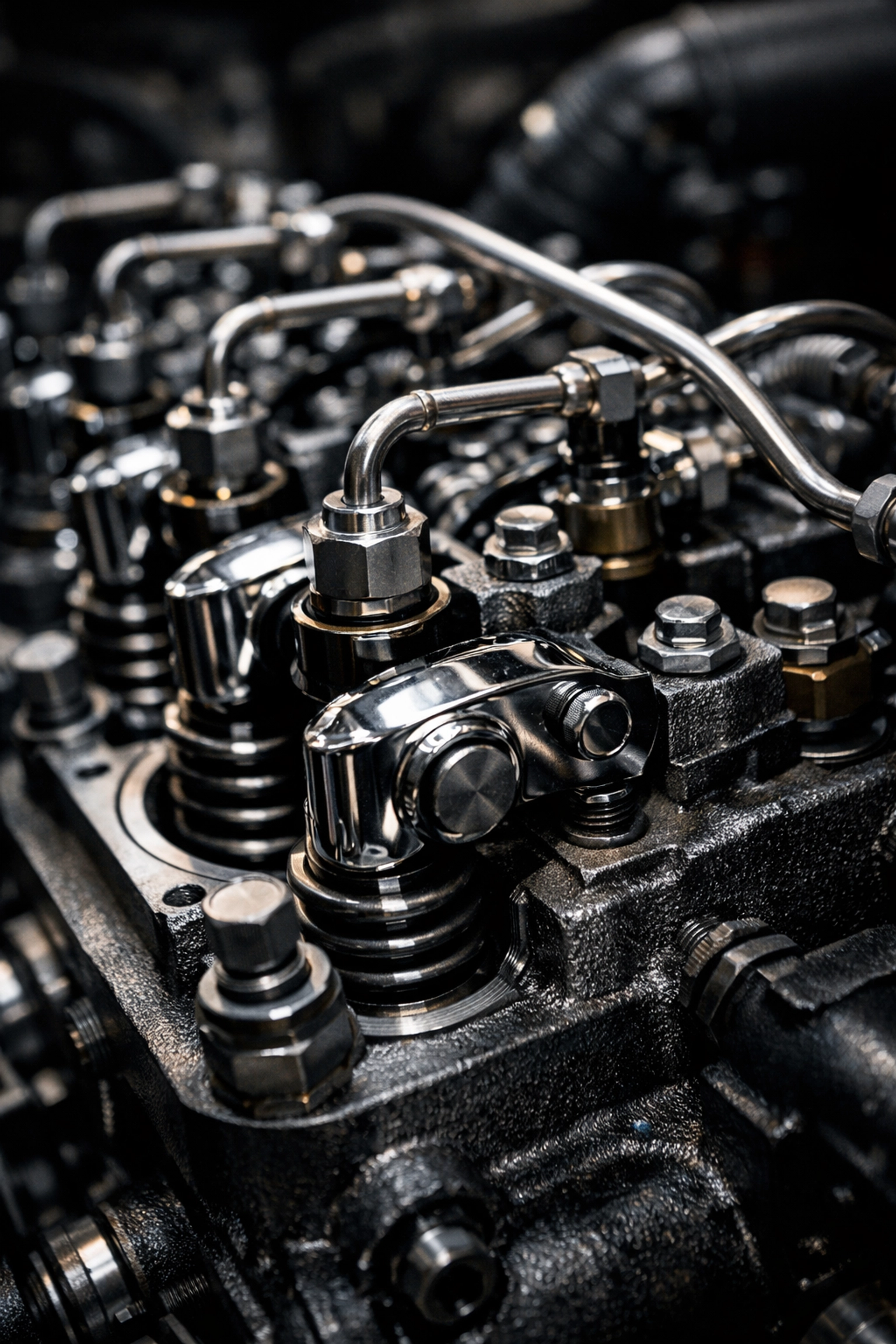 Detailed view of industrial engine components showing the complex mechanics of power generation systems.