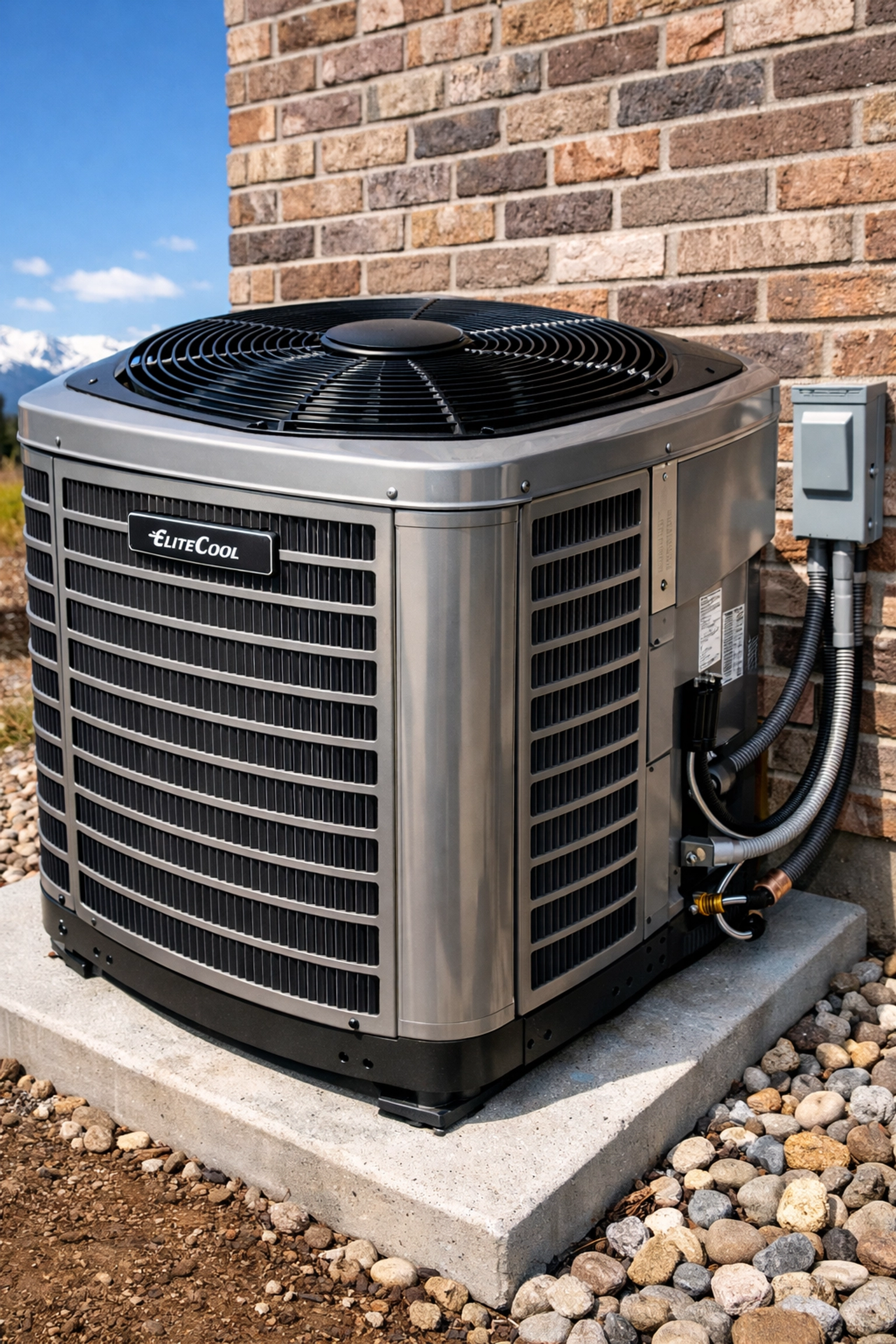 Air conditioning unit outside Parker Colorado home requiring electrical upgrade