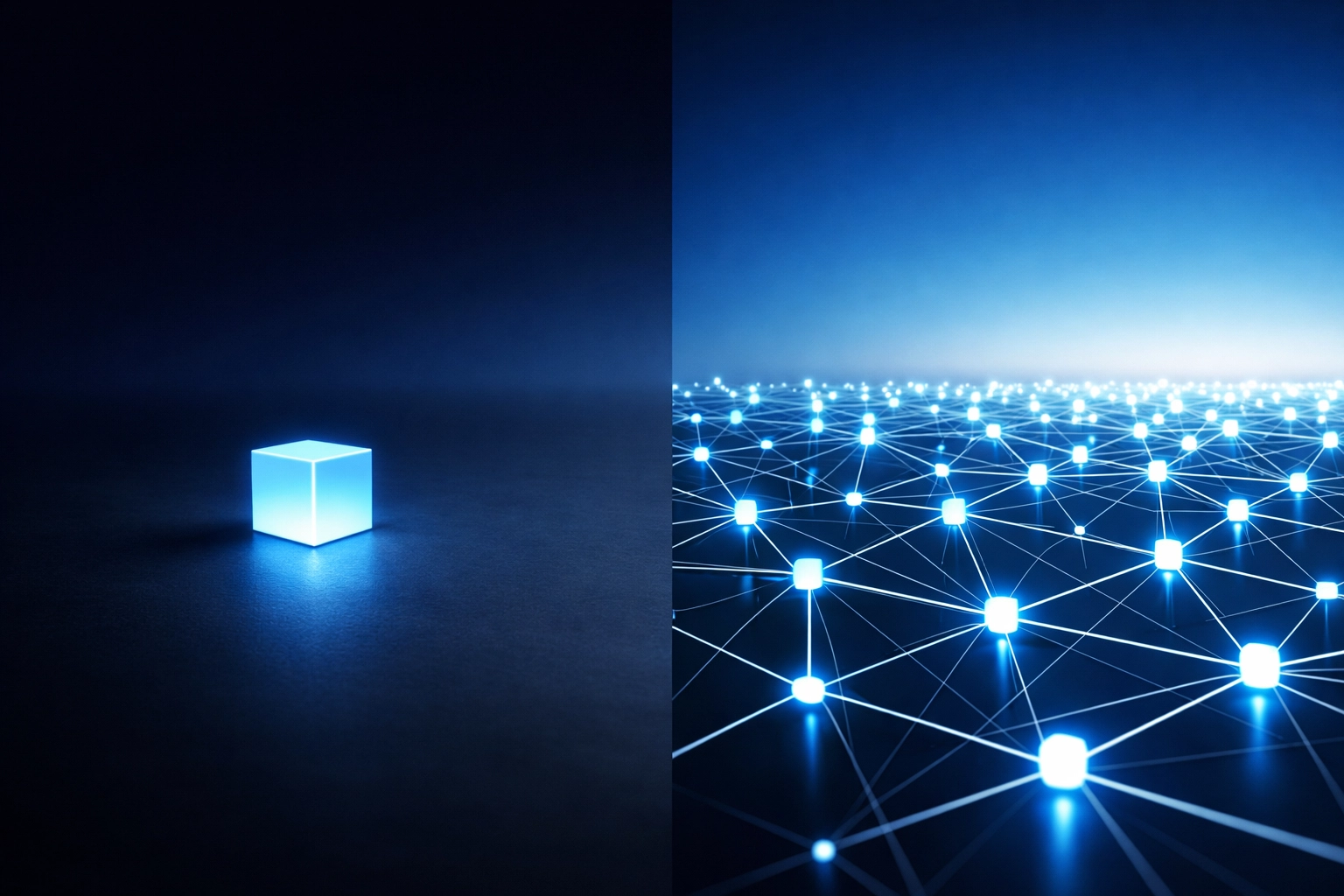 Digital network grid representing the transition to a scalable SaaS ecosystem for industry vendors.