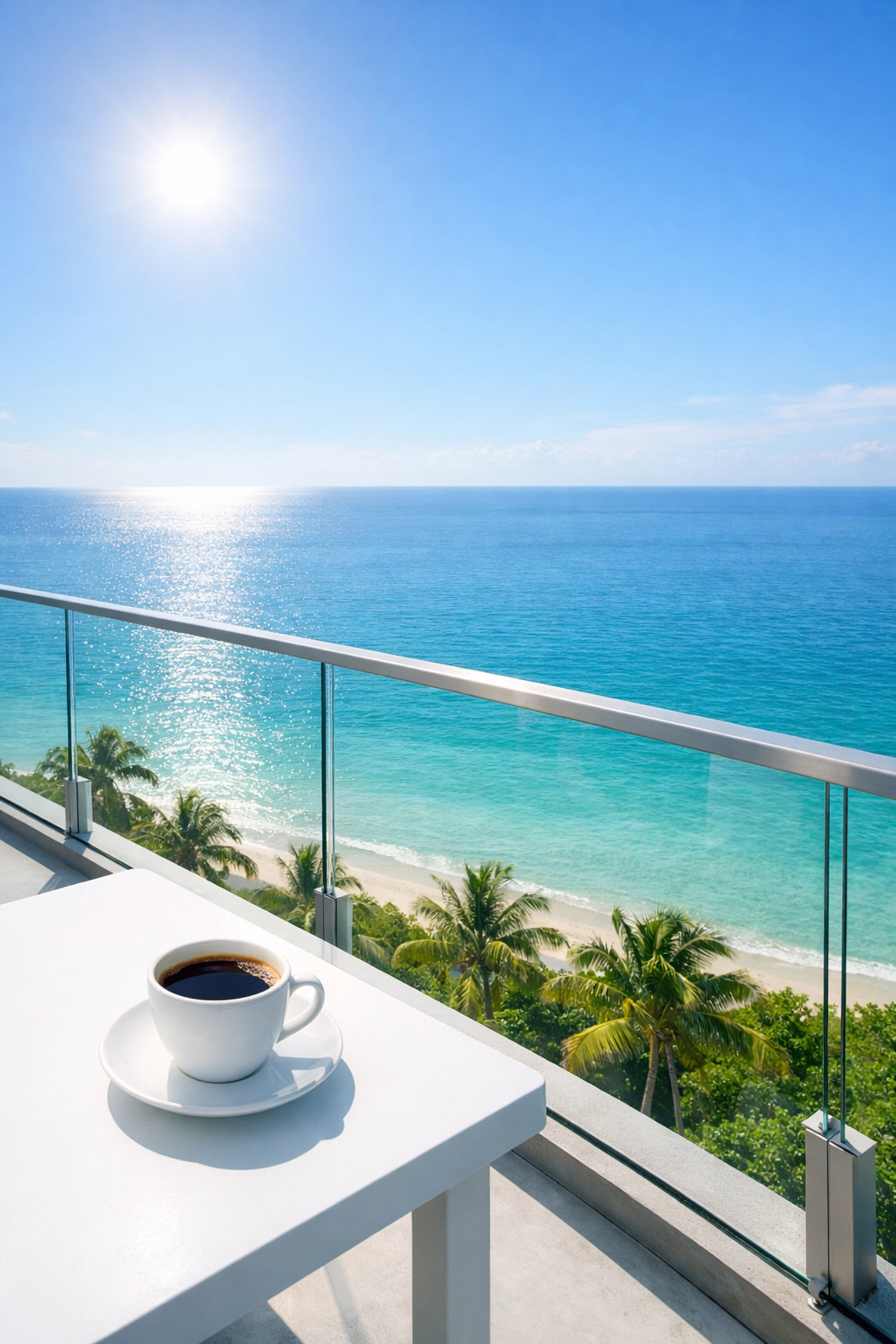 Peaceful Gulf of Mexico view from a high-rise balcony, representing Florida real estate investment success.