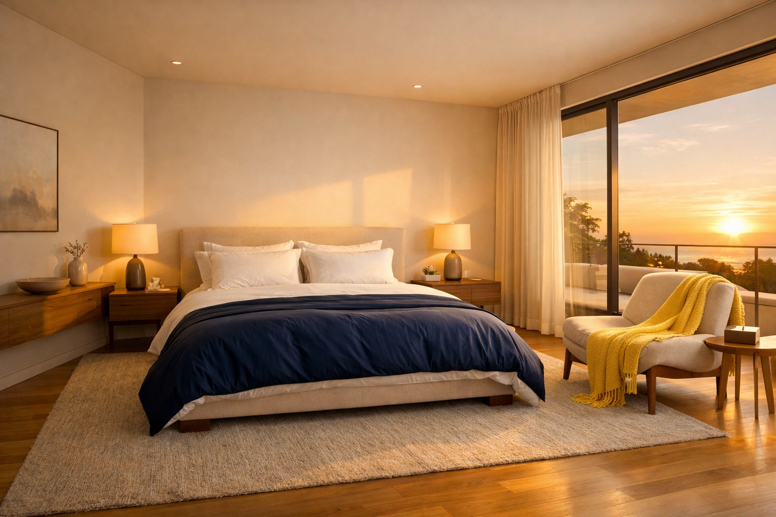 Organized Worcester bedroom providing peace of mind through scheduled weekend house cleaning services.