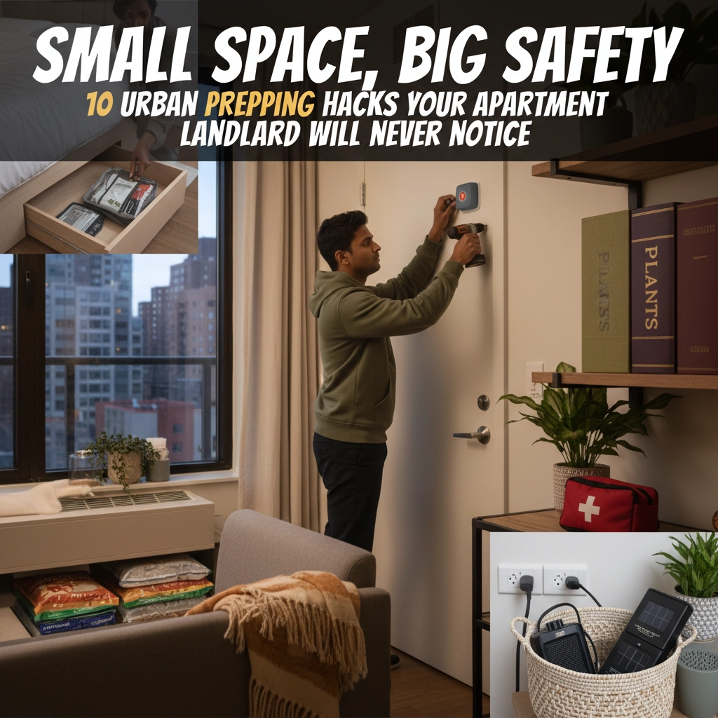 Title Image of a man adding security items to his door.