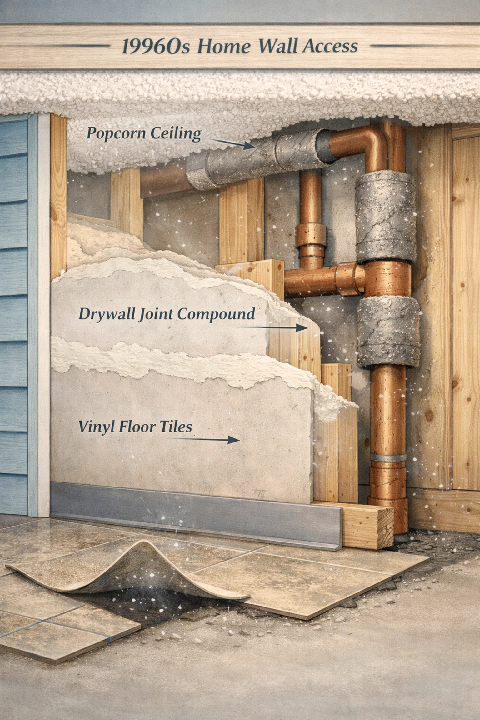 Common asbestos-containing materials found in Chester County homes before renovation