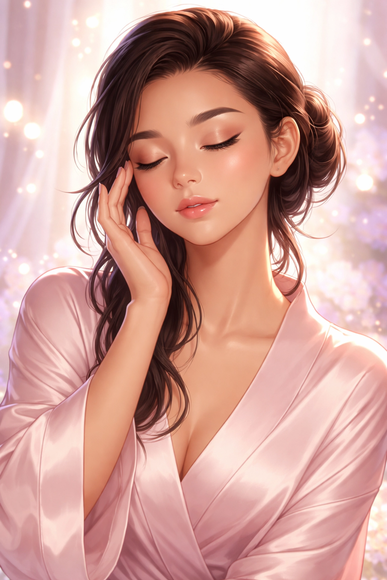 Diverse woman with flawless brows and glowing skin, exemplifying luxury permanent makeup results