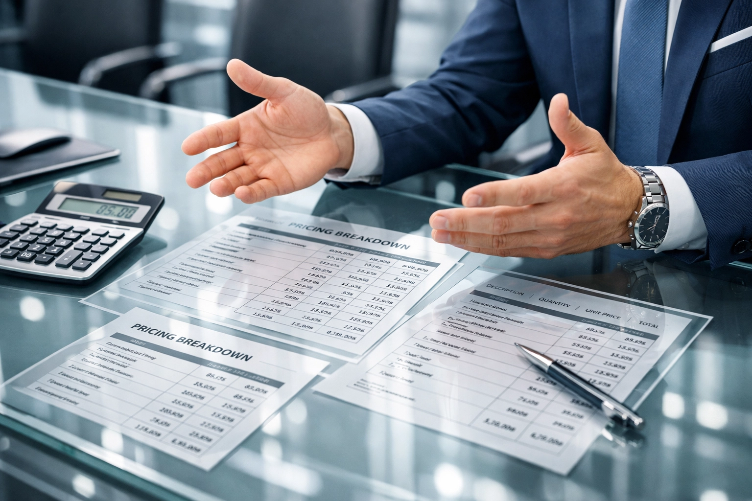 NEWSLETTER: Stop Wasting $100K on Super Bowl Travel Gone Wrong – Try These 7 Strategic VIP Concierge Hacks Before Kickoff Corporate executive reviewing transparent Super Bowl travel pricing with itemized cost breakdown