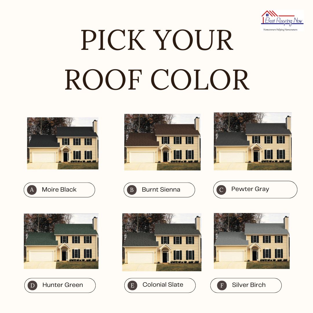Shingle Roof Color Comparison Chart