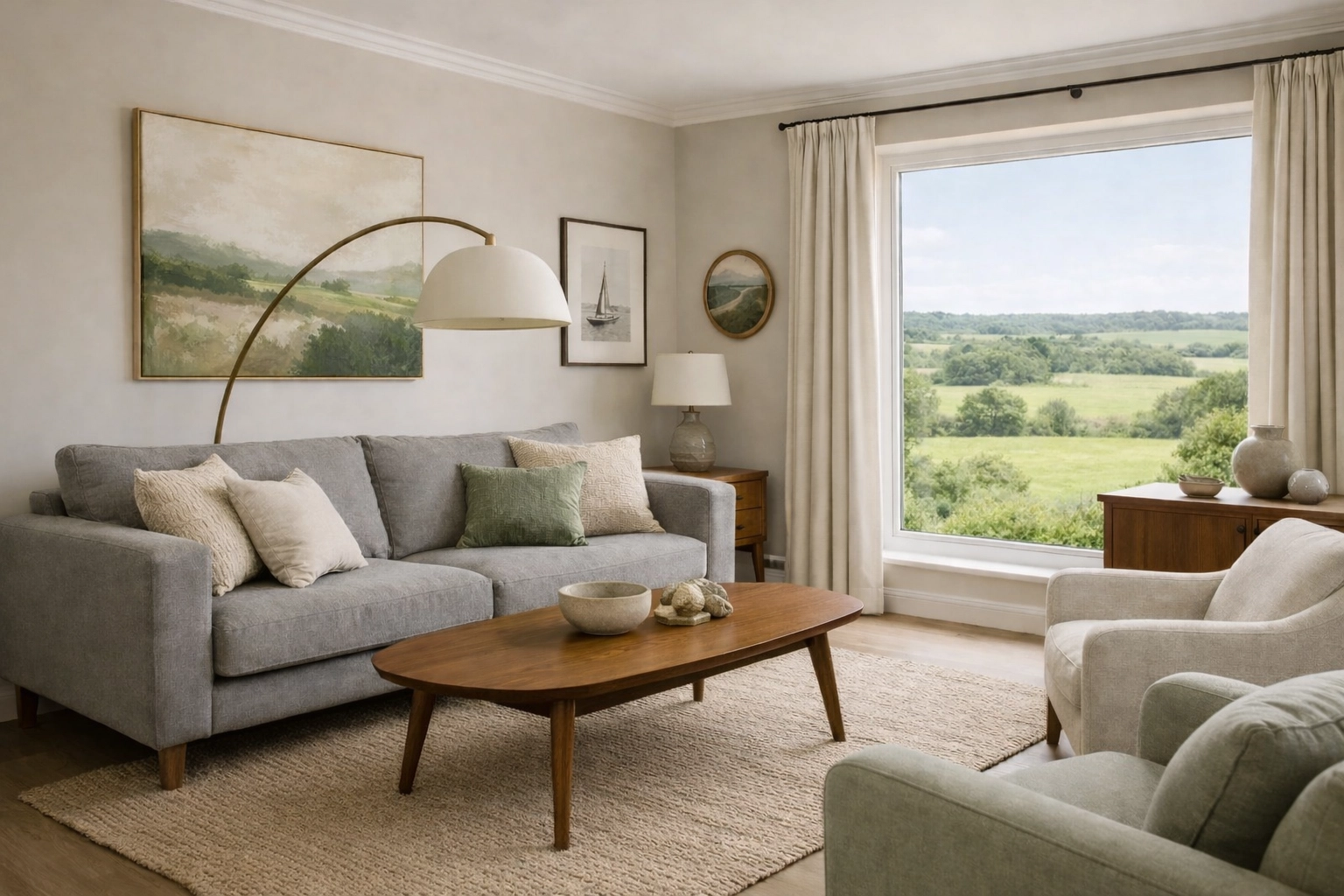 Well-furnished second home living room requiring contents insurance coverage