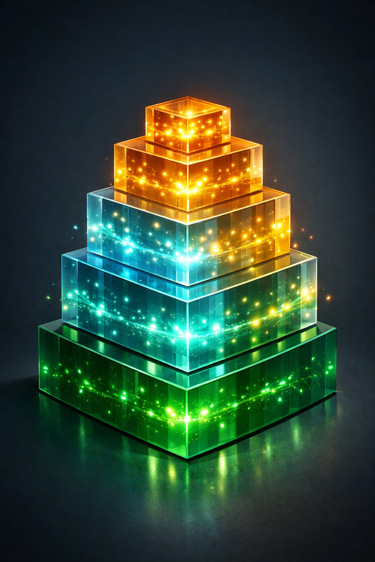 A tiered tower showing different property management revenue streams to improve business valuation clarity.