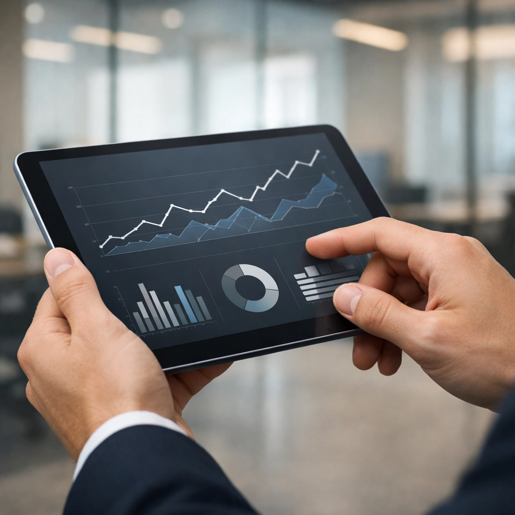 Close-up of tax software on a tablet, illustrating how to scale a tax business with professional support.