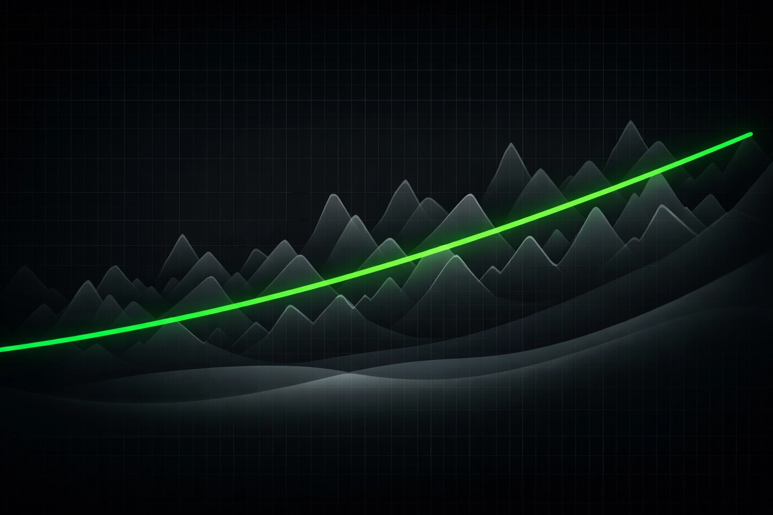 Professional analytics chart showing consistent long-term betting profit growth and managed variance.