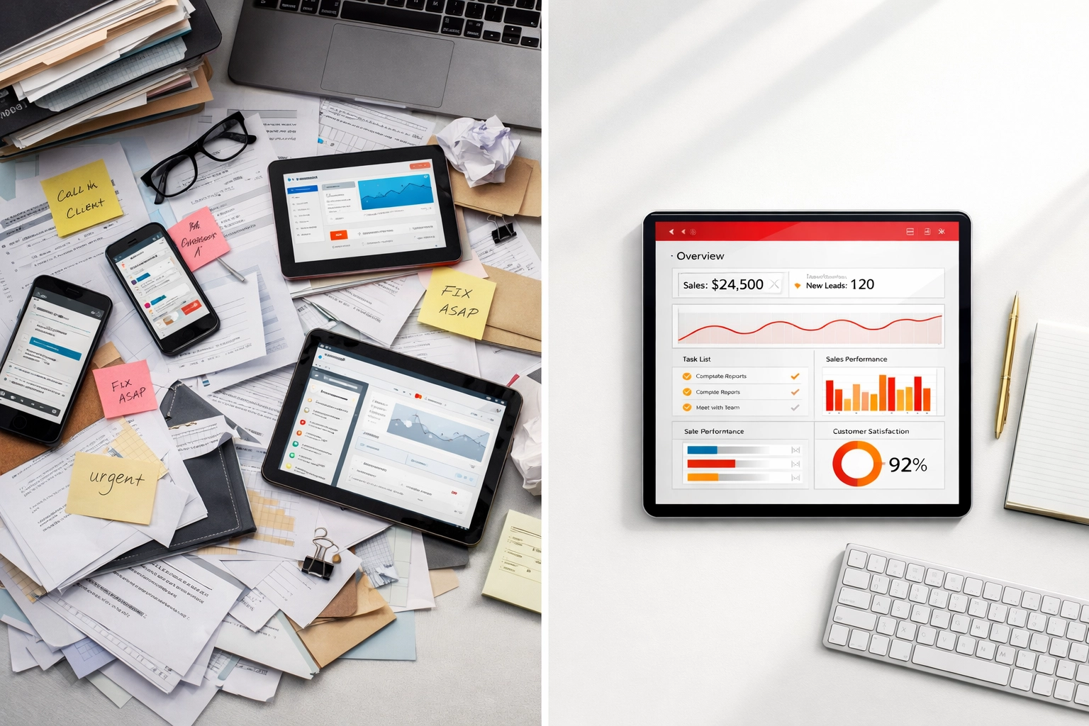 Data transformation from chaos to unified AI-powered dashboard for luxury retail