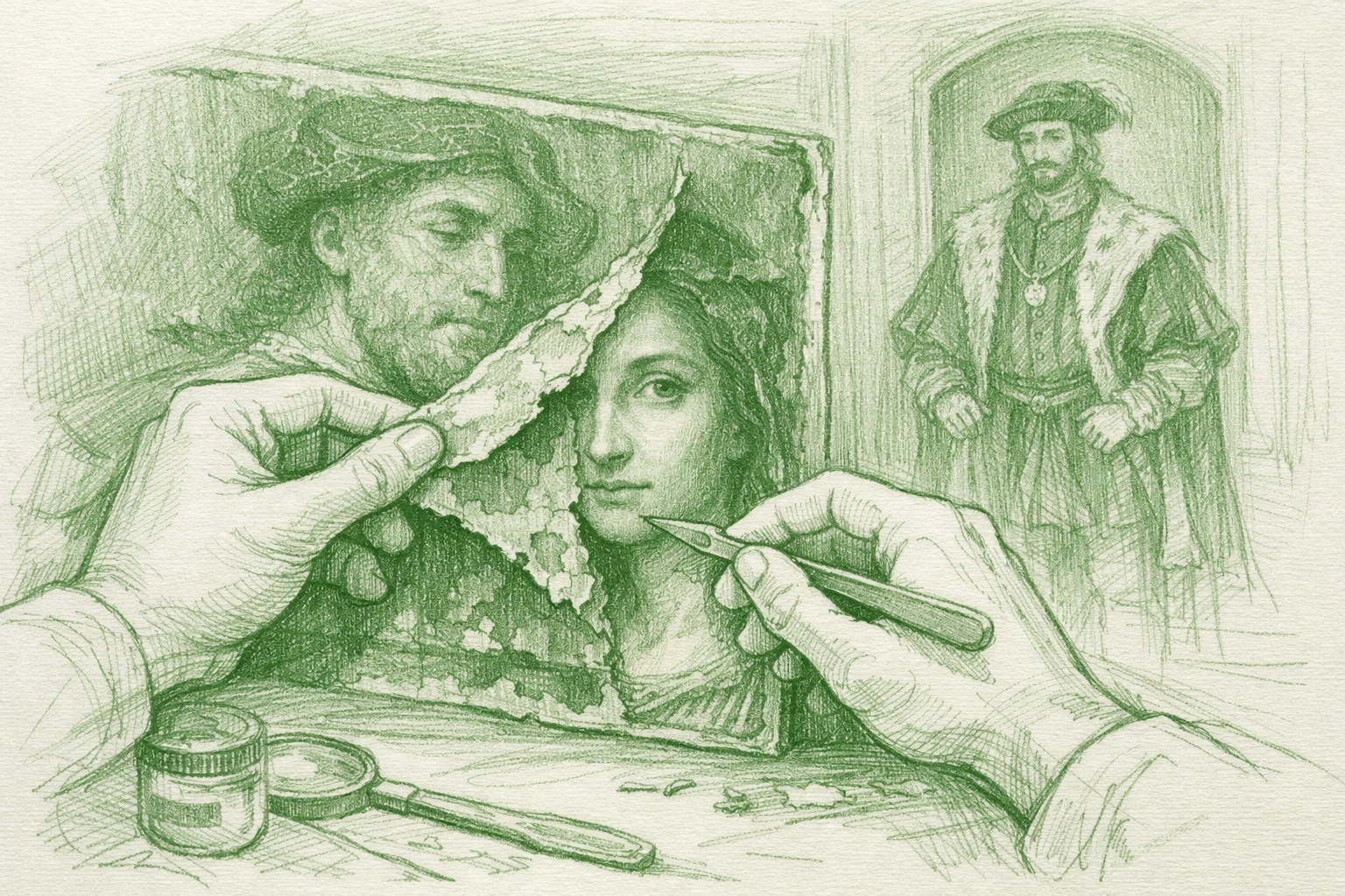 Restoring Renaissance painting reveals hidden truth - gay prince coming out story metaphor