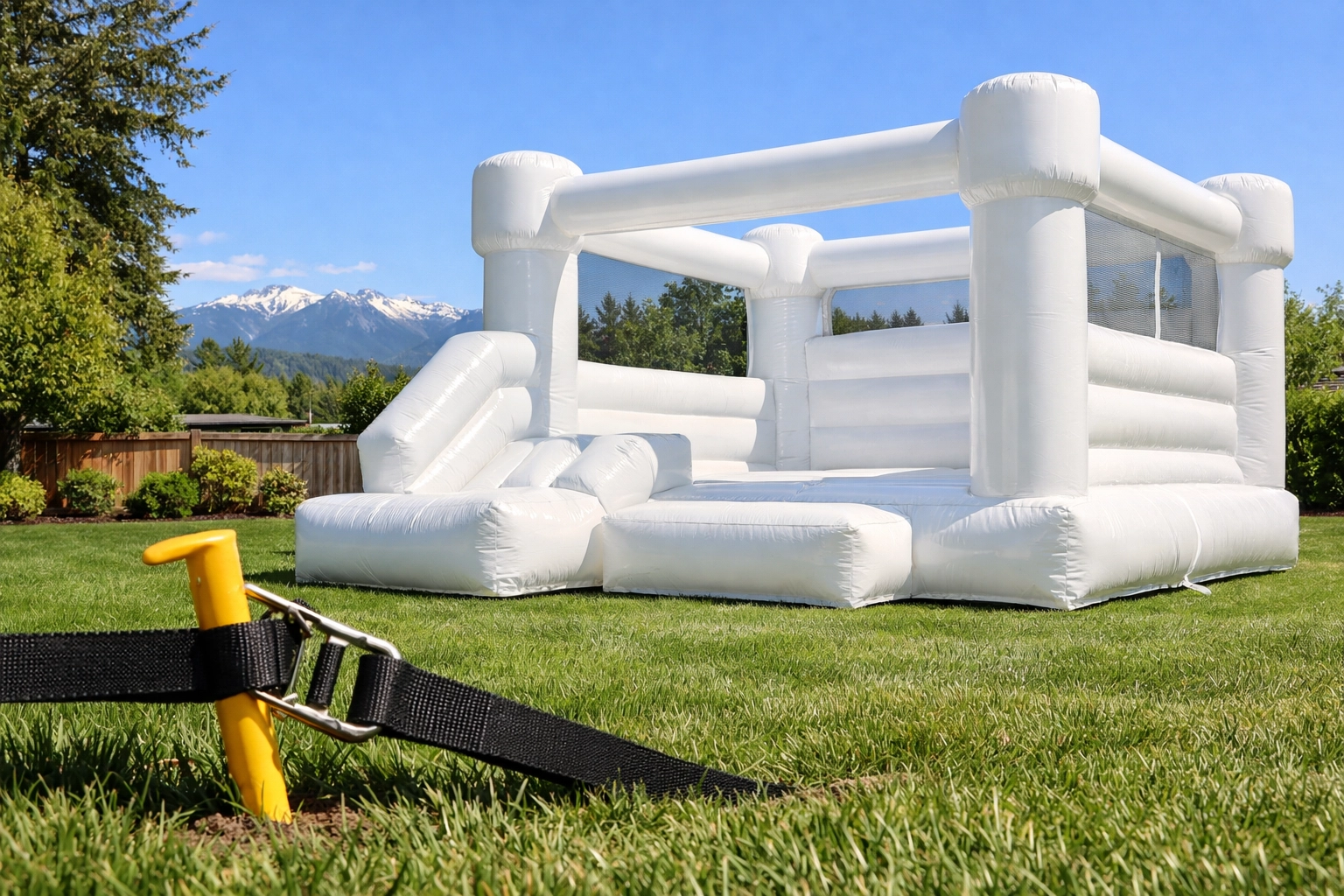 Clean and sanitized toddler bounce house rental professionally anchored in the Comox Valley.