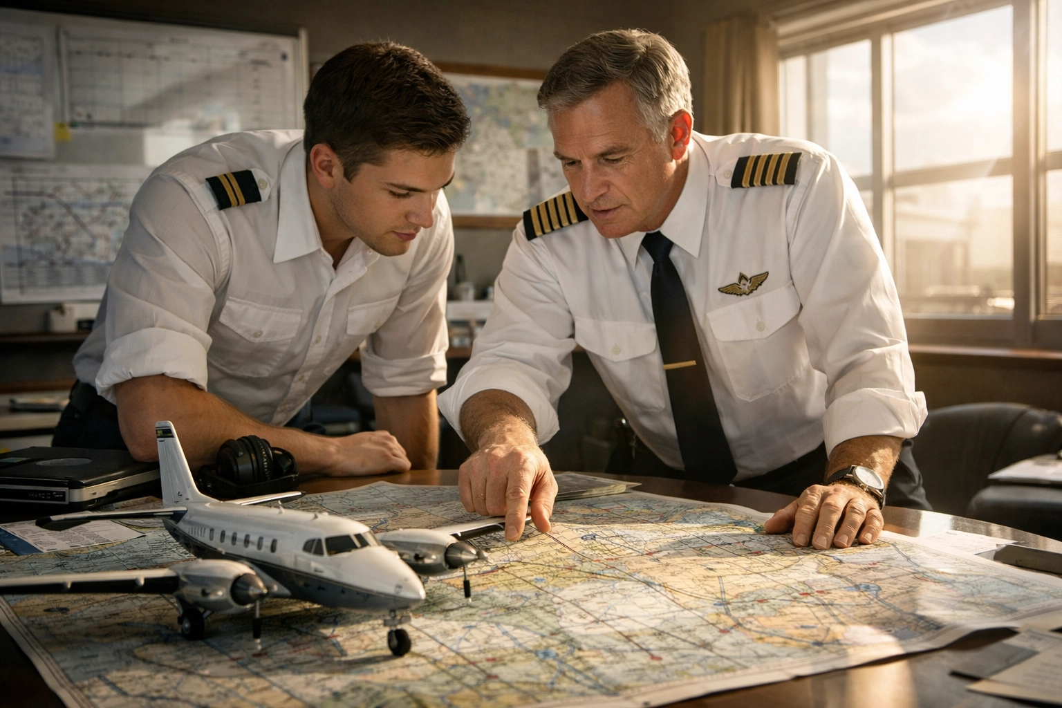 Designated Pilot Examiner and student pilot planning a multi engine rating checkride using the ACS.