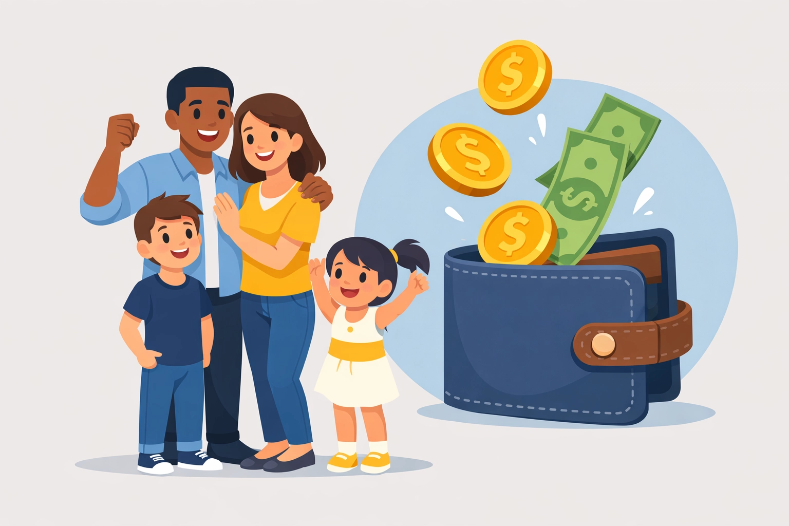 A New Haven family receiving financial benefits from claiming the Connecticut Child Tax Credit.