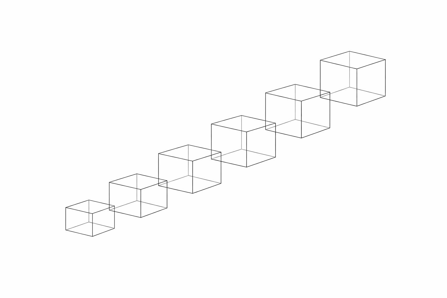 Geometric staircase illustration representing compounding growth and the path to scaling business revenue.