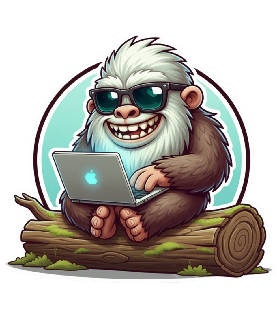 Cartoon Yeti Techie