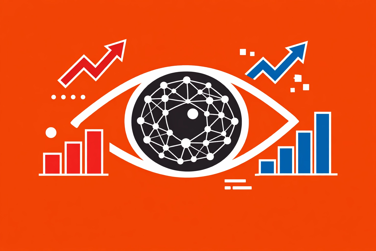AI-powered data visualization showing user behavior analysis and website optimization insights.