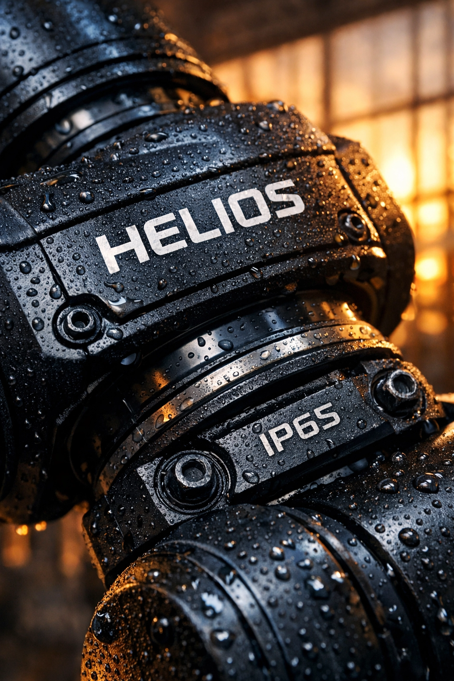 Boîtier étanche IP65 de l'armature LED HELIOS résistant à l'humidité et à la poussière.