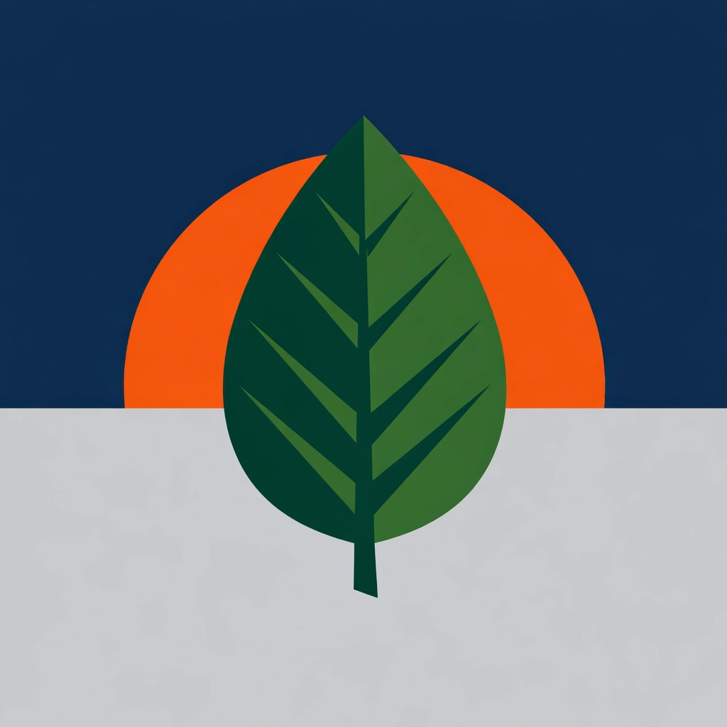 Abstract illustration representing sustainable landscaping as a long-term property maintenance investment.