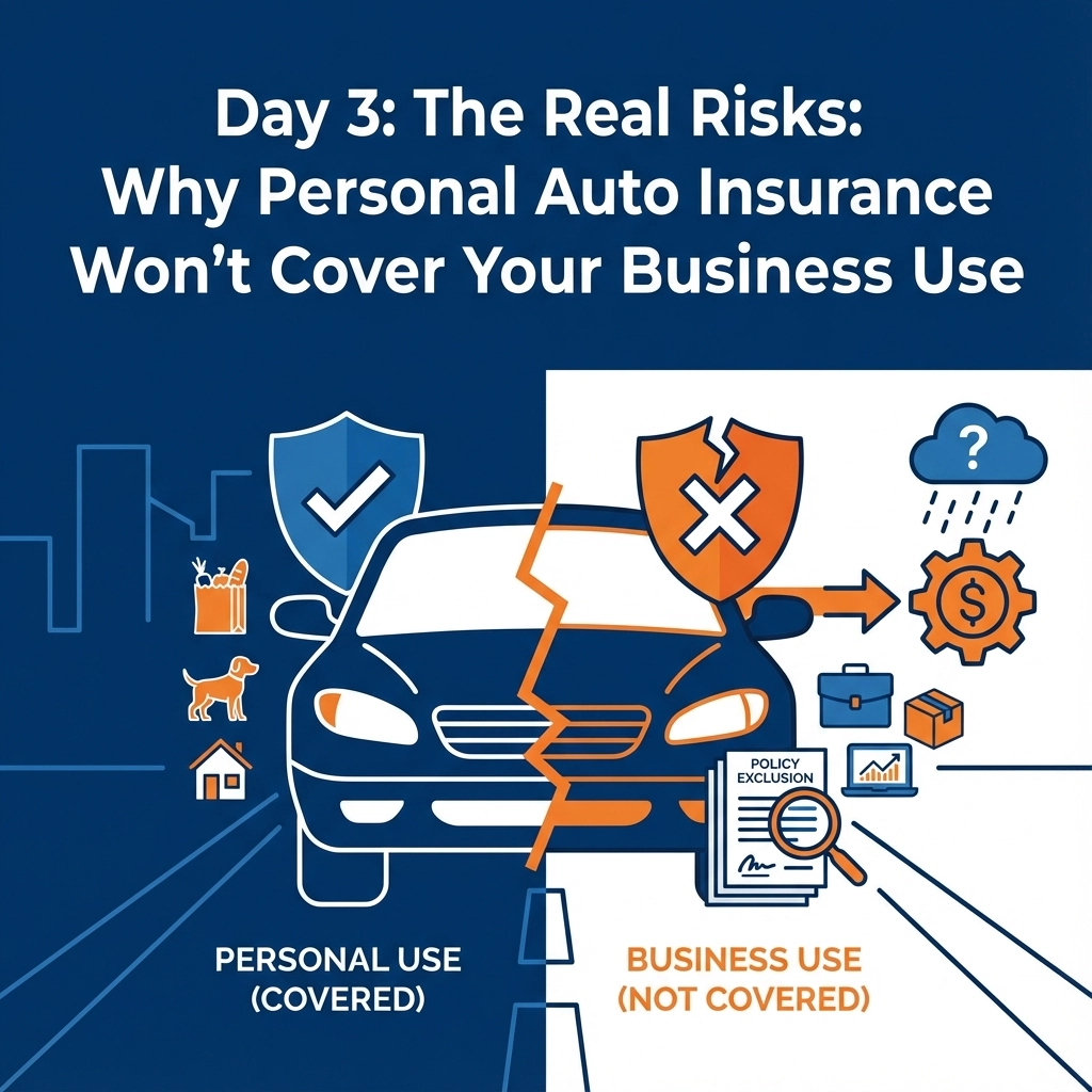 Day 3: The Real Risks: Why Personal Auto Insurance Won't Cover Your Business Use