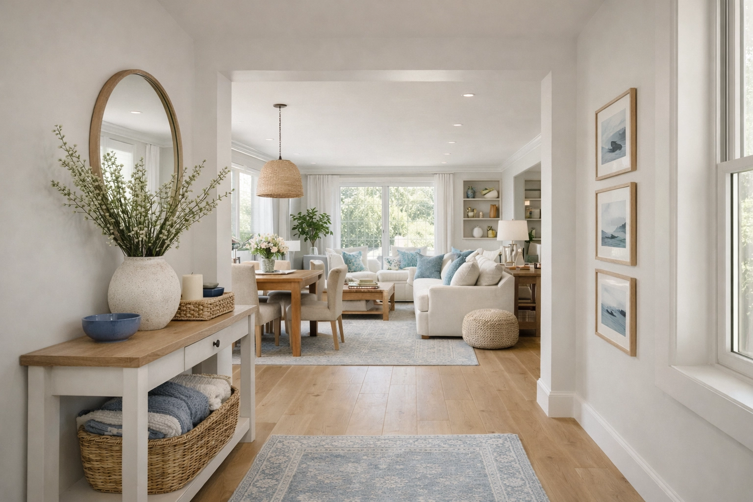 Bright and organized living space showcasing the results of professional Nanaimo house cleaning.