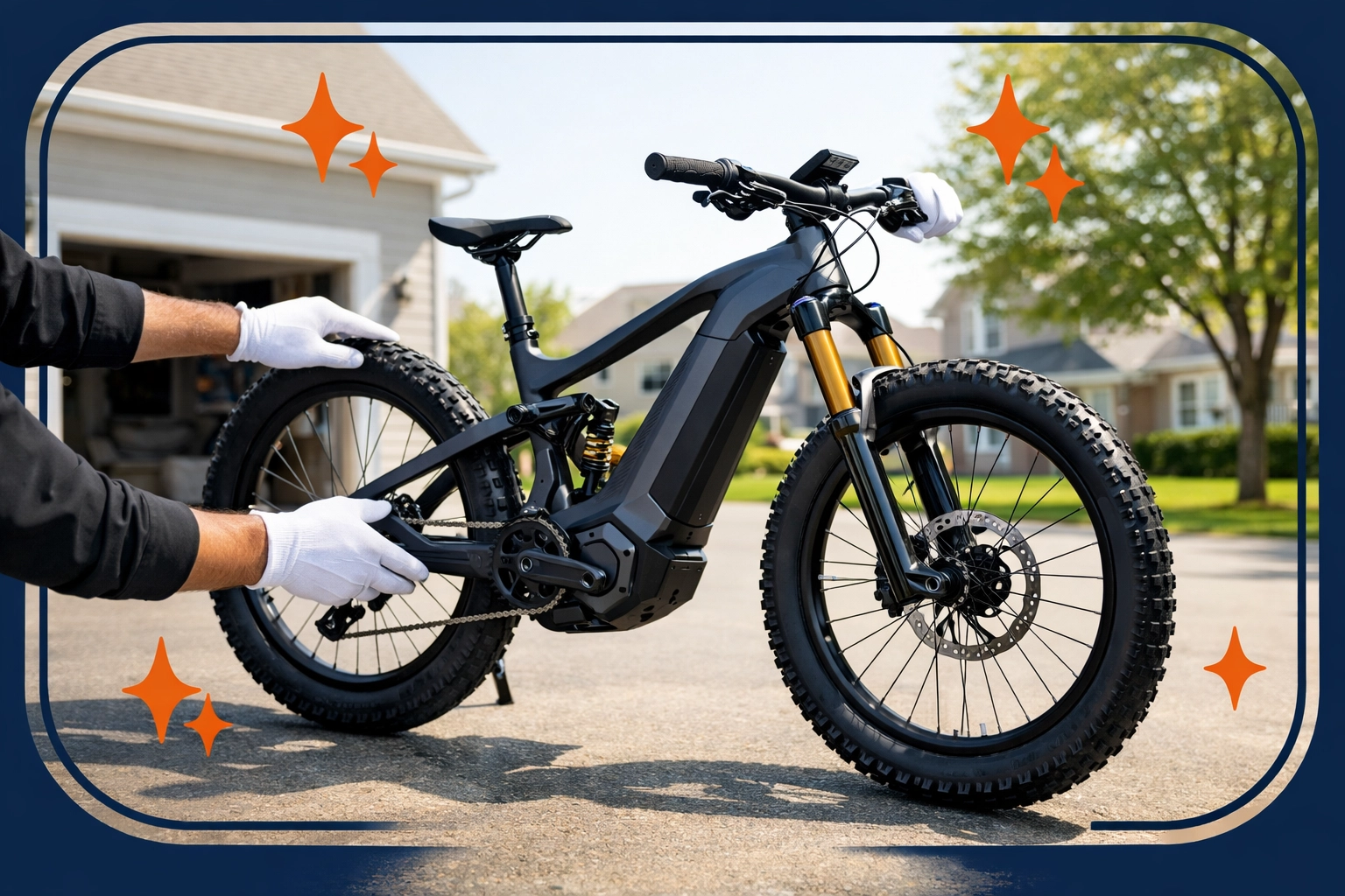 Professional photography for an electric mountain bike listing via Chartrflex white-glove onboarding.