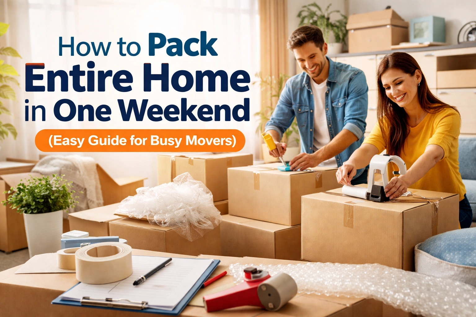 [HERO] How to Pack Your Entire Home in One Weekend (Easy Guide for Busy Movers)