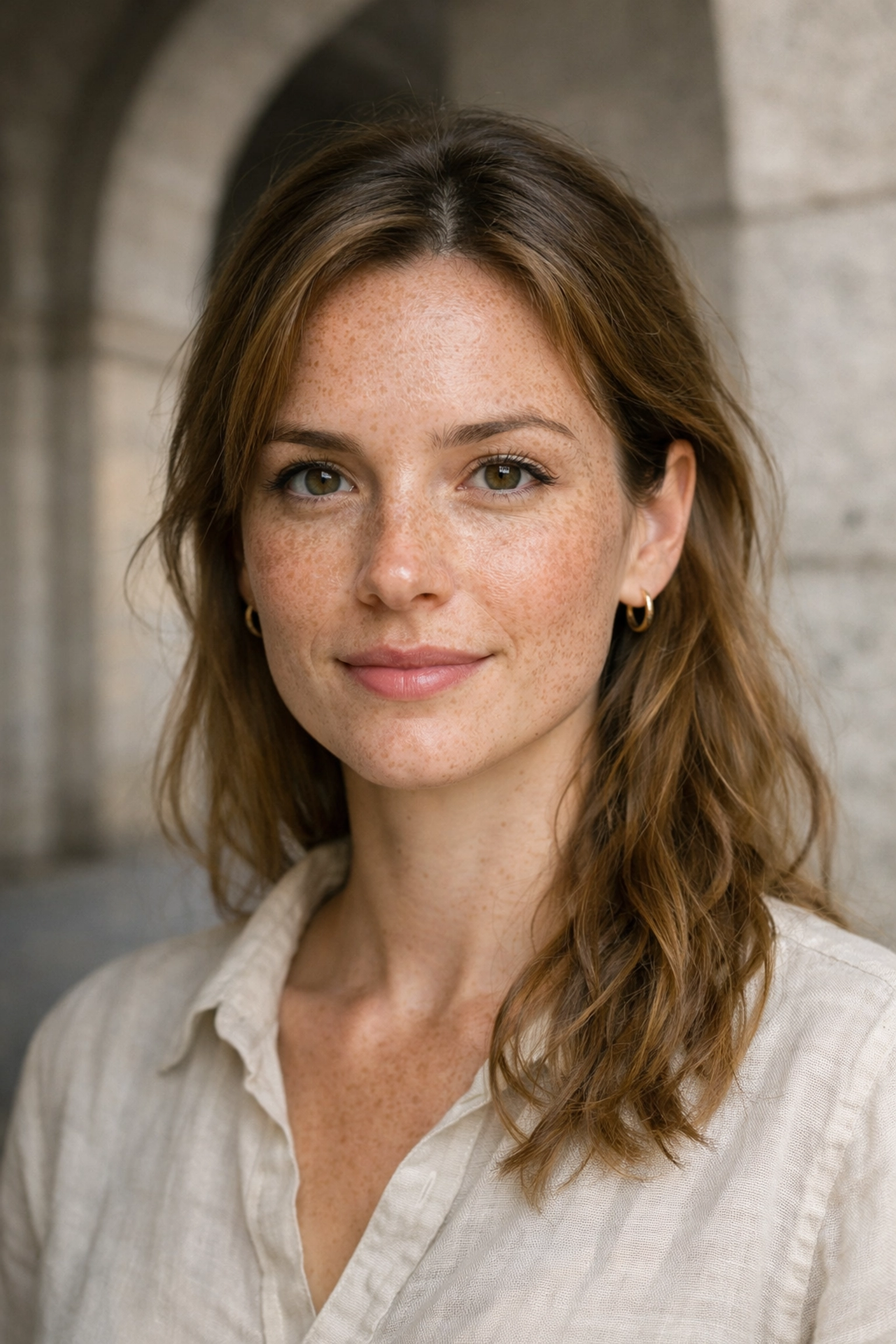 Using soft open shade in portrait photography to ensure even lighting and avoid unflattering facial shadows.