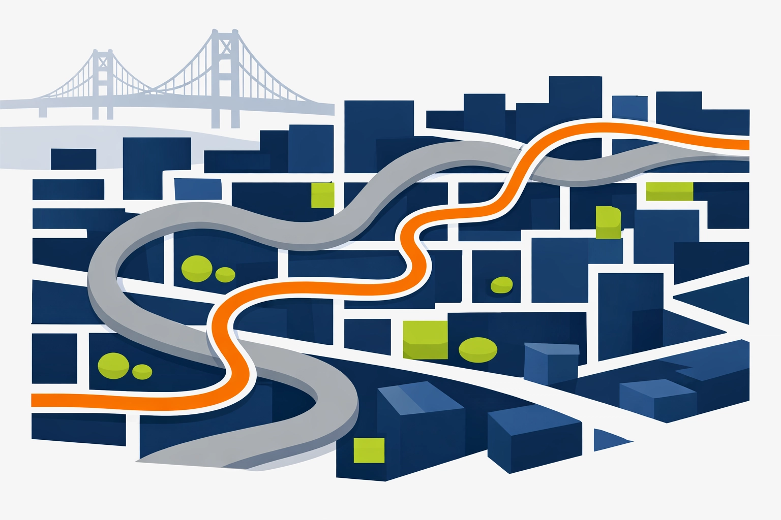 Map showing how local knowledge helps an emergency locksmith Bristol navigate traffic for fast response times.