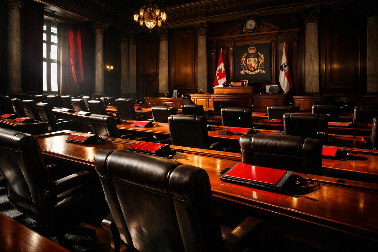 Montreal City Hall council chamber where mayor announced civil service restructuring plan