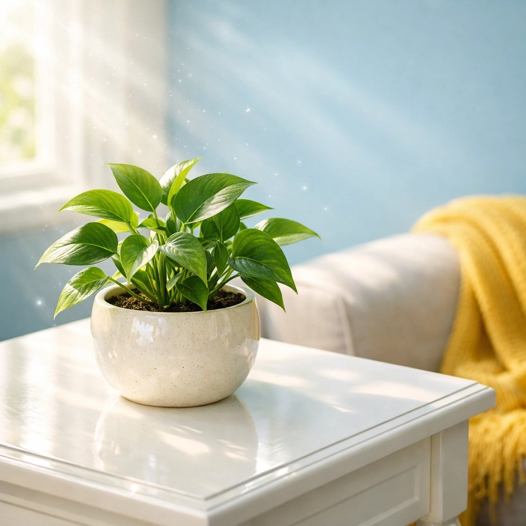 Dust-free living room surfaces after an eco-friendly deep cleaning by Leominster professionals.
