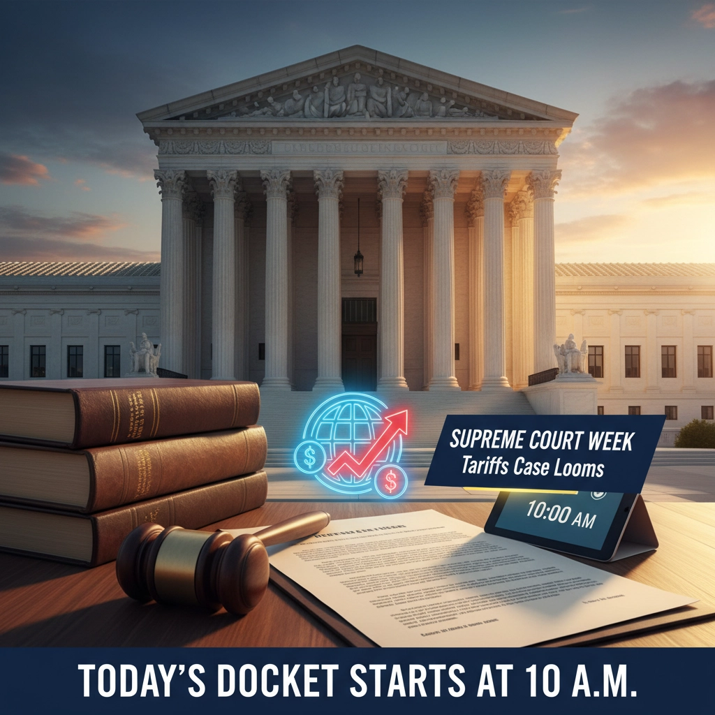 Supreme Court Week: Tariffs Case Looms; Today's Docket Starts at 10 a.m.